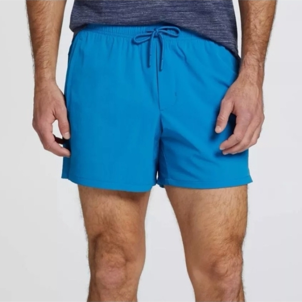 Men's Athletic Drawstring Shorts - Blue